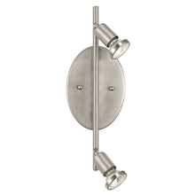 Eglo 200776A - 2 LT Fixed Track Light w/ Matte Nickel Finish & Adjustable Lamp Heads
