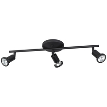 Eglo 205136A - 3 LT Fixed Track Light w/ Black Finish & Black Adjustable Lamp Heads