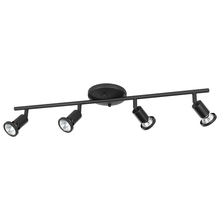 Eglo 205137A - 4 LT Fixed Track Light w/ Black Finish & Black Adjustable Lamp Heads