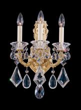 Schonbek 1870 5071-26 - La Scala 3 Light 120V Wall Sconce in French Gold with Heritage Handcut Crystal