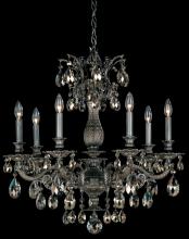 Schonbek 1870 5677-83H - Milano 7 Light 120V Chandelier in Florentine Bronze with Heritage Handcut Crystal
