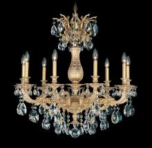 Schonbek 1870 5679-26H - Milano 9 Light 120V Chandelier in French Gold with Heritage Handcut Crystal