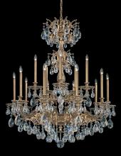 Schonbek 1870 5686-83H - Milano 15 Light 120V Chandelier in Florentine Bronze with Heritage Handcut Crystal