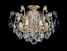 Schonbek 1870 3784-51S - Renaissance 6 Light 120V Semi-Flush Mount in Black with Crystals from Swarovski®