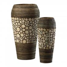 Cyan Designs 02520 - Wood Slice Oblong Containers Birchwood And Walnut