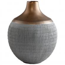 Cyan Designs 09004 - Osiris Vase Charcoal Grey And Bronze - Small