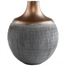 Cyan Designs 09005 - Osiris Vase Charcoal Grey And Bronze - Medium