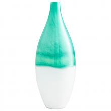 Cyan Designs 09522 - Iced Marble Vase Turquoise & White - Extra Large