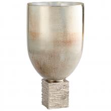 Cyan Designs 09771 - Tassilo Vase Nickel And Ocean Glass - Large