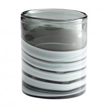 Cyan Designs 10470 - Torrent Vase White And Silver - Short