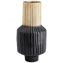 Cyan Designs 10625 - Allumage Vase Matte Black And Gold - Medium