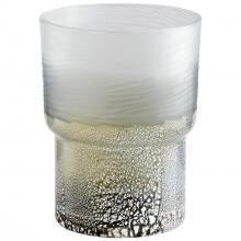 Cyan Designs 11096 - Canyonland Vase Clear And Guilded Silver - Squat