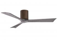 Matthews Fan Company IR3H-WN-BW-52 - Irene-3H three-blade flush mount paddle fan in Walnut finish with 52” solid barn wood tone blade