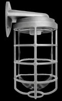RAB Lighting VBR200P-B - VAPORPROOF VBR 200 WALL BRACKET BLACK WITH PERMA GLOBE
