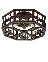 Santangelo Lighting & Design FM-FDL - Fleur de Lis Flush Mount - Bronze Finish