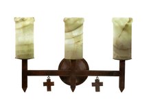 Santangelo Lighting & Design SC-MSSN-3L - Mission 3 Light Sconce (shown with optional mini-crosses)