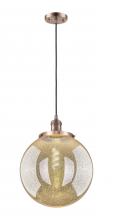 Innovations Lighting 201C-AC-G208-14 - Beacon - 1 Light - 14 inch - Antique Copper - Cord hung - Mini Pendant