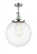 Innovations Lighting 201F-PC-G202-14 - Beacon - 1 Light - 14 inch - Polished Chrome - Adjustable Semi-Flush Mount