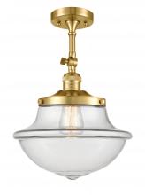Innovations Lighting 201F-SG-G542 - Oxford - 1 Light - 12 inch - Satin Gold - Adjustable Semi-Flush Mount