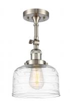 Innovations Lighting 201F-SN-G713 - Bell - 1 Light - 8 inch - Brushed Satin Nickel - Adjustable Semi-Flush Mount