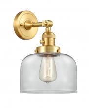 Innovations Lighting 203SW-SG-G72 - Bell - 1 Light - 8 inch - Satin Gold - Adjustable Sconce