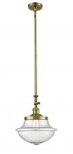 Innovations Lighting 206-AB-G544 - Oxford - 1 Light - 12 inch - Antique Brass - Stem Hung - Adjustable Mini Pendant