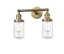 Innovations Lighting 208-BB-G312 - Dover - 2 Light - 14 inch - Brushed Brass - Adjustable Bath Vanity Light