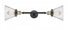 Innovations Lighting 208L-BAB-G44-LED - Cone - 2 Light - 8 inch - Black Antique Brass - Adjustable Bath Vanity Light