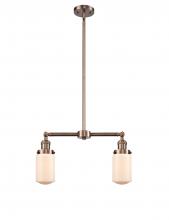 Innovations Lighting 209-AC-G311 - Dover - 2 Light - 21 inch - Antique Copper - Stem Hung - Adjustable Island Light