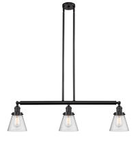 Innovations Lighting 213-OB-G64 - Cone - 3 Light - 39 inch - Oil Rubbed Bronze - Stem Hung - Adjustable Island Light