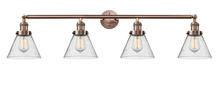 Innovations Lighting 215-AC-G44 - Cone - 4 Light - 44 inch - Antique Copper - Adjustable Bath Vanity Light