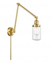 Innovations Lighting 238-SG-G312 - Dover - 1 Light - 5 inch - Satin Gold -Adjustable Swing Arm