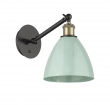 Innovations Lighting 317-1W-BAB-MBD-75-SF - Plymouth - 1 Light - 8 inch - Black Antique Brass - Adjustable Sconce