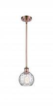 Innovations Lighting 516-1S-AC-G1215-6 - Athens Water Glass - 1 Light - 6 inch - Antique Copper - Mini Pendant