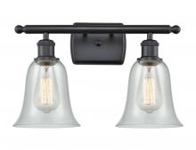 Innovations Lighting 516-2W-BK-G2812 - Hanover - 2 Light - 16 inch - Matte Black - Bath Vanity Light