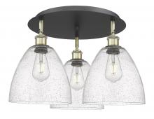 Innovations Lighting 516-3C-BAB-GBD-94 - Bristol - 3 Light - 21 inch - Black Antique Brass - Flush Mount