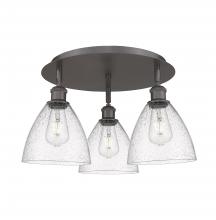 Innovations Lighting 516-3C-OB-GBD-754 - Bristol - 3 Light - 19 inch - Oil Rubbed Bronze - Flush Mount