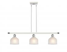 Innovations Lighting 516-3I-WPC-G411 - Dayton - 3 Light - 36 inch - White Polished Chrome - Cord hung - Island Light