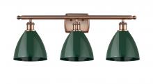 Innovations Lighting 516-3W-AC-MBD-75-GR - Plymouth - 3 Light - 28 inch - Antique Copper - Bath Vanity Light