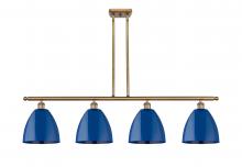 Innovations Lighting 516-4I-BB-MBD-9-BL - Plymouth - 4 Light - 48 inch - Brushed Brass - Cord hung - Island Light
