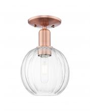 Innovations Lighting 716-1C-AC-G458-7CL - Preston - 1 Light - 6 inch - Antique Copper - Semi-Flush Mount