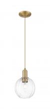 Innovations Lighting 716-1P-BB-G458-7CL - Preston - 1 Light - 6 inch - Brushed Brass - Cord hung - Mini Pendant
