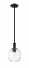 Innovations Lighting 716-1P-BK-G458-7CL - Preston - 1 Light - 6 inch - Matte Black - Cord hung - Mini Pendant