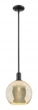 Innovations Lighting 716-1S-BK-G128-10 - Athens - 1 Light - 10 inch - Matte Black - Stem hung - Mini Pendant