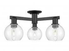 Innovations Lighting 716-3F-BK-G122-6 - Athens - 3 Light - 23 inch - Matte Black - Semi-Flush Mount