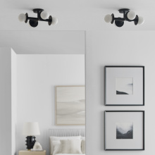Visual Comfort & Co. Studio Collection KF1034MBK - Nodes Semi-Flush Mount